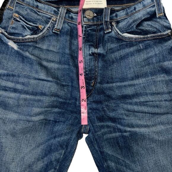 McGuire Medium Wash Skinny Denim Jeans  Silky Black Side Stripe Sz 25 - Picture 6 of 8